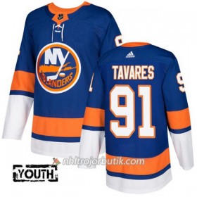 Barn Ishockey New York Islanders Tröja John Tavares 91 Adidas 2017-2018 Blå Authentic